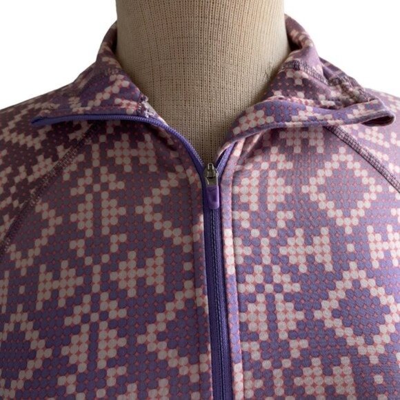 Nike Pro Women's Track Jacket Size S Half Zip Athletic  Purple Pink Thumb Holes - Picture 11 of 15